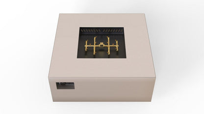 Warming Trends S40-Square 40" x 40" x 18" Sand Pebble Platinum Ignition Liquid Propane Fire Table