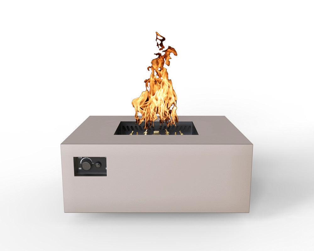 Warming Trends S40-Square 40" x 40" x 18" Sand Pebble Platinum Ignition Liquid Propane Fire Table