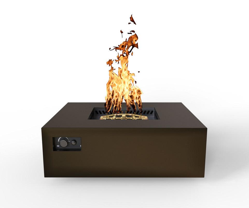 Warming Trends S48-Square 48" x 48" x 18" Bronze Platinum Ignition Liquid Propane Fire Table