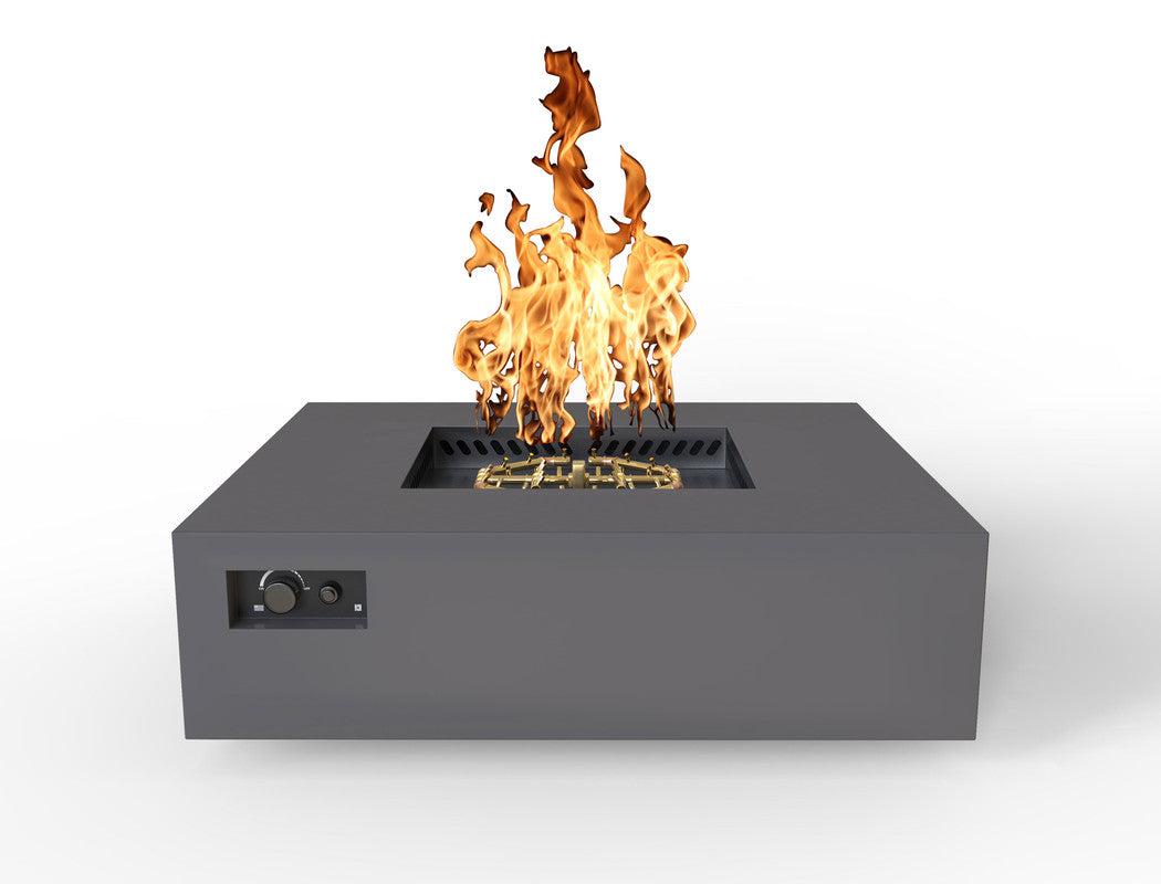 Warming Trends S56-Square 56" x 56" x 18" Charcoal Mercury Ignition Liquid Propane Fire Table