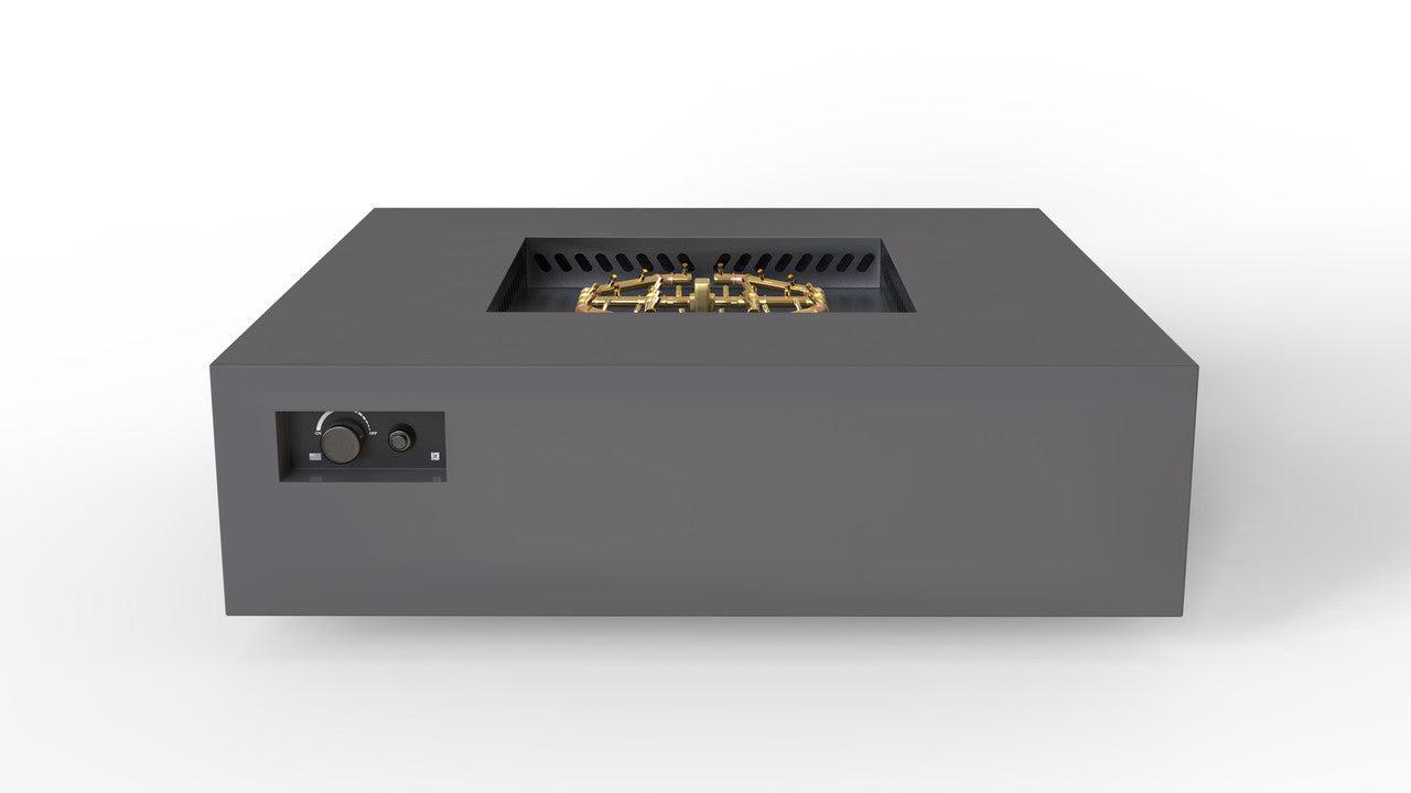 Warming Trends S56-Square 56" x 56" x 18" Charcoal Platinum Ignition Liquid Propane Fire Table