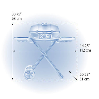 Napoleon TravelQ 285X with Scissor Cart and Griddle