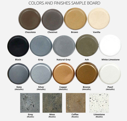Sedona Concrete Fire & Water Bowl by The Outdoor Plus - Free Cover Included