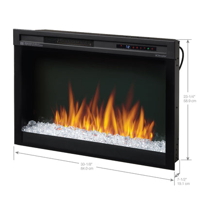 Dimplex Nova 33" Plug-in Electric Firebox With Acrylic Crystals Ember Bed