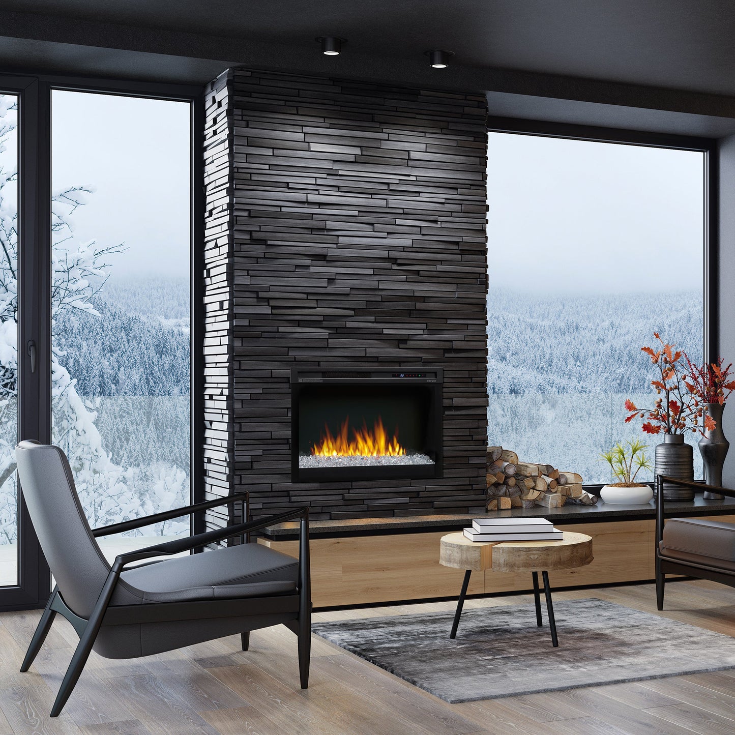 Dimplex Nova 33" Plug-in Electric Firebox With Acrylic Crystals Ember Bed