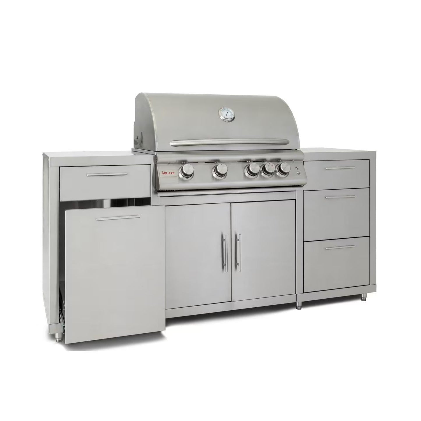 Blaze 6 ft BBQ Island with Premium 32" LTE Series Natural Gas Grill in Stainless Steel (BLZ-SS-ISLAND-4LTE2-NG)