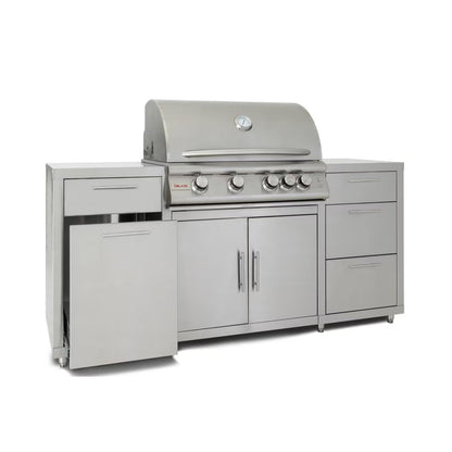 Blaze 6 ft BBQ Island with Premium 32" LTE Series Natural Gas Grill in Stainless Steel (BLZ-SS-ISLAND-4LTE2-NG)