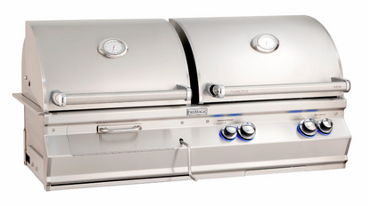 Fire Magic Aurora A830i Gas/Charcoal Combo Built-In Grill with Analog Thermometers
