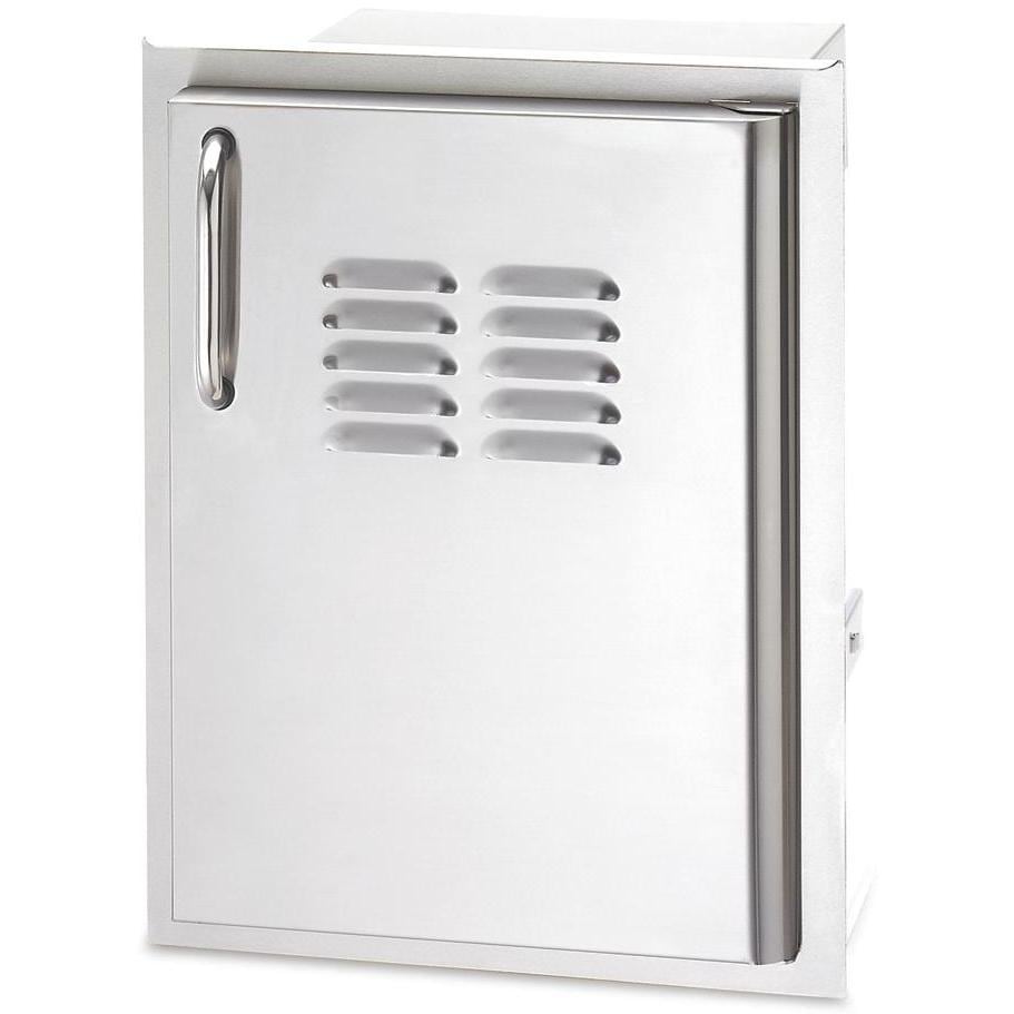 American Outdoor Grill 20-Inch x 14-Inch Right Door Hinge Single Access Door with Tank Tray & Louvers, Tubular Stainless Steel Handles (20-14-SS DRV)