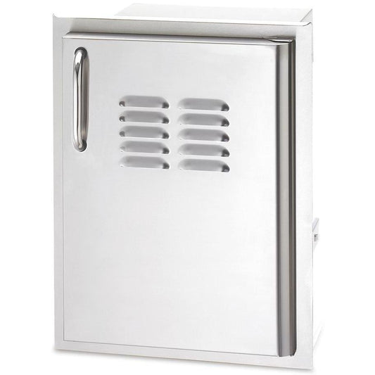 American Outdoor Grill 20-Inch x 14-Inch Right Door Hinge Single Access Door with Tank Tray & Louvers, Tubular Stainless Steel Handles (20-14-SS DRV)