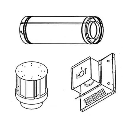 Astria 12-inch Rigid Stove Pipe for Direct Vent System SV4.5L12