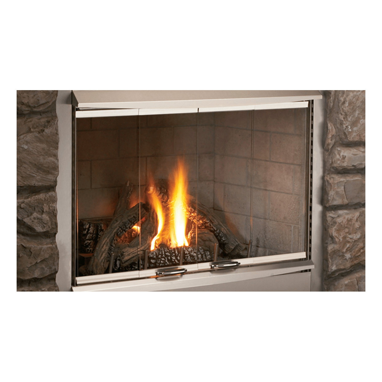 Astria 36-inch Outdoor Bi-Fold Door With Frame and Hood 36LBFOD-BS