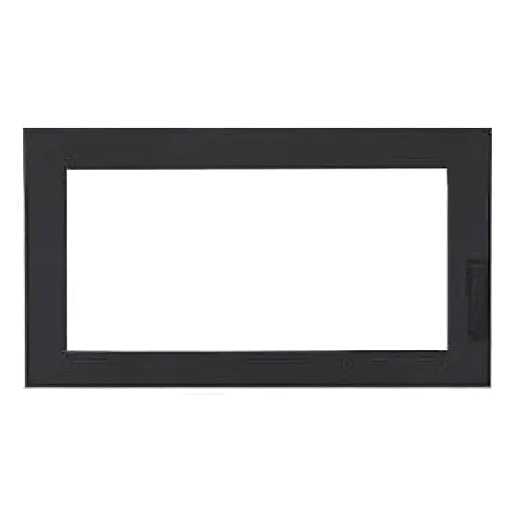 Astria Black Steel Square Pane Door Wood Burning Fireplace DSSPBLK