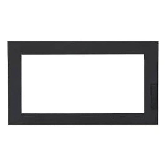 Astria Black Steel Square Pane Door Wood Burning Fireplace DSSPBLK
