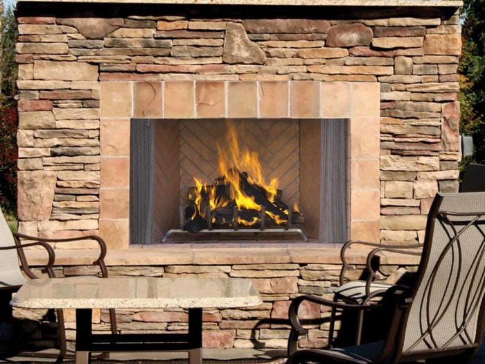 Astria 36 inch Oracle Outdoor Open-Hearth Wood-Burning Fireplace Oracle36