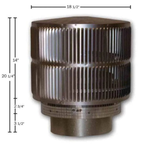 Astria Round Top Termination with Louvered Screen RLT-12D