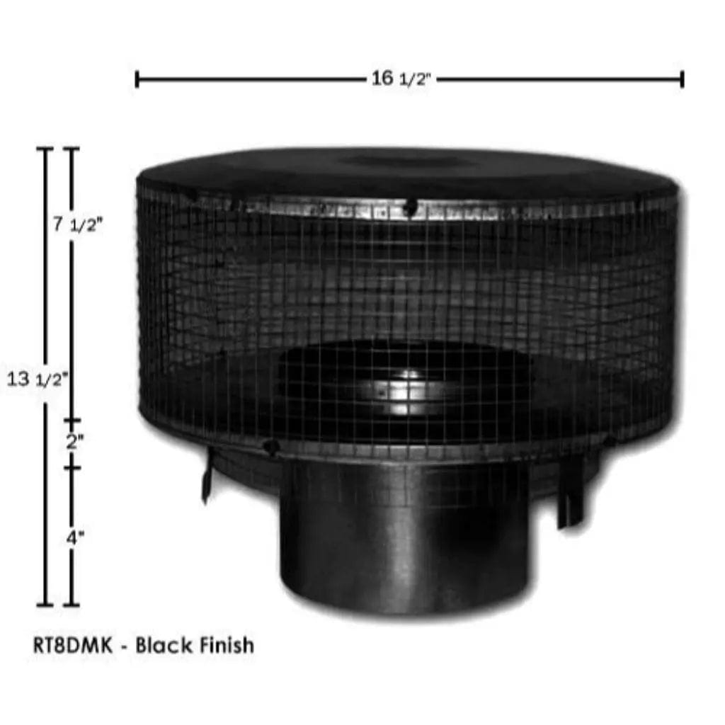 Astria Black Round Top with Mesh Screen RT-8DM-K