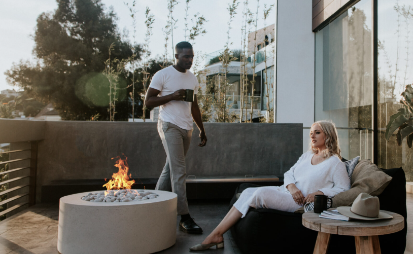 HPC Belmont Lightweight Concrete Fire Pit