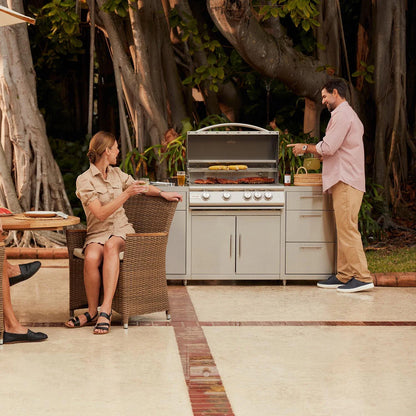 Blaze 6 ft BBQ Island with Premium 32" LTE Series Natural Gas Grill in Stainless Steel (BLZ-SS-ISLAND-4LTE2-NG)