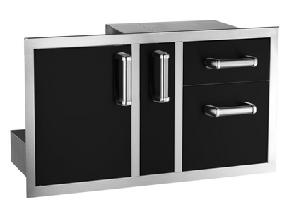 Fire Magic Echelon Black Door/Drawer Combo with Platter Storage