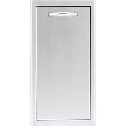 Blaze 13-Inch Narrow Roll-Out Stainless Steel Trash Bin (BLZ-TRNW-DRW)