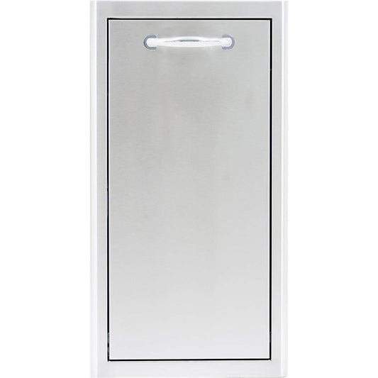 Blaze 13-Inch Narrow Roll-Out Stainless Steel Trash Bin (BLZ-TRNW-DRW)