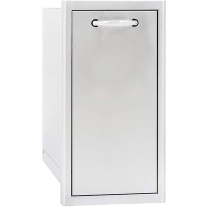 Blaze 13-Inch Narrow Roll-Out Stainless Steel Trash Bin (BLZ-TRNW-DRW)