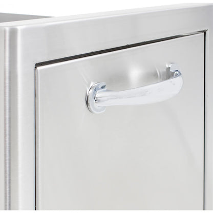Blaze 13-Inch Narrow Roll-Out Stainless Steel Trash Bin (BLZ-TRNW-DRW)