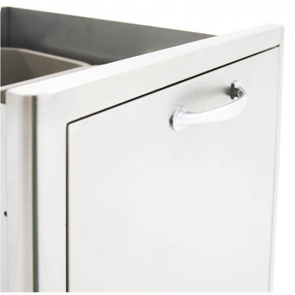 Blaze 20-Inch Roll-Out Stainless Steel Double Trash / Recycling Bin (BLZ-TREC-DRW)