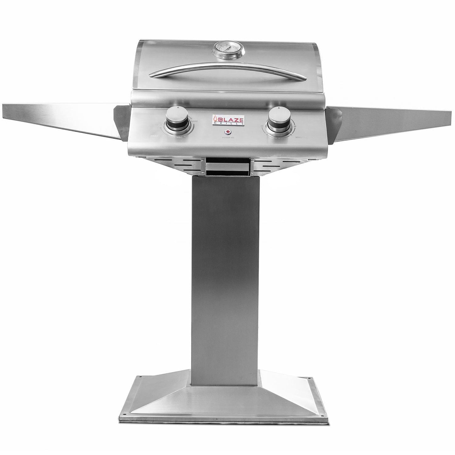 Blaze 21" 1500 Watt Electric Grill On Pedestal With Side Shelves