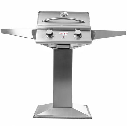 Blaze 21" 1500 Watt Electric Grill On Pedestal With Side Shelves