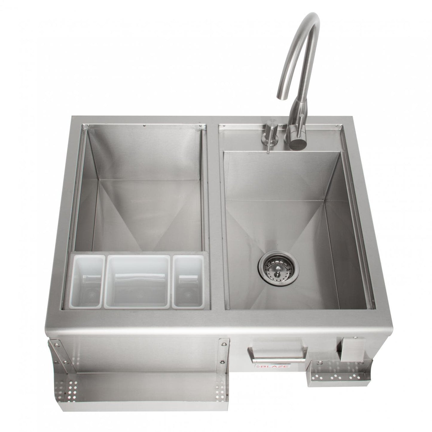 Blaze 30-Inch Beverage Center With Sink & Ice Bin Cooler (BLZ-30CKT-SNK)