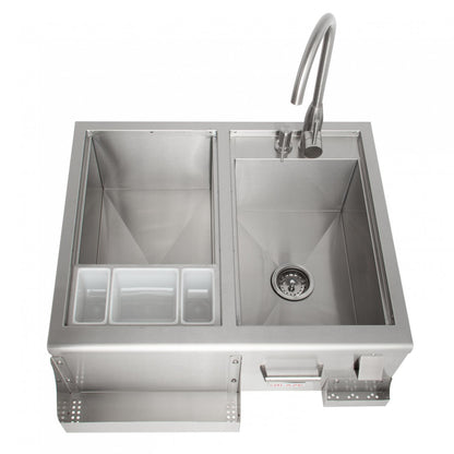 Blaze 30-Inch Beverage Center With Sink & Ice Bin Cooler (BLZ-30CKT-SNK)