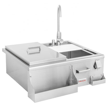 Blaze 30-Inch Beverage Center With Sink & Ice Bin Cooler (BLZ-30CKT-SNK)