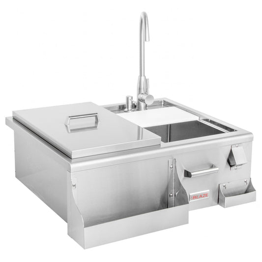 Blaze 30-Inch Beverage Center With Sink & Ice Bin Cooler (BLZ-30CKT-SNK)