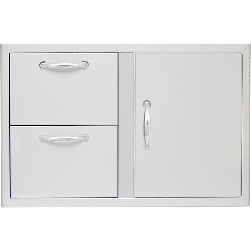 Blaze 32-Inch Access Door & Stainless Steel Double Drawer Combo (BLZ-DDC-R)