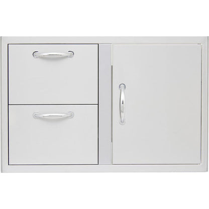 Blaze 32-Inch Access Door & Stainless Steel Double Drawer Combo (BLZ-DDC-R)