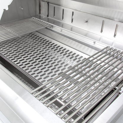 Blaze 32" Built-In Stainless Steel Charcoal Grill With Adjustable Charcoal Tray
