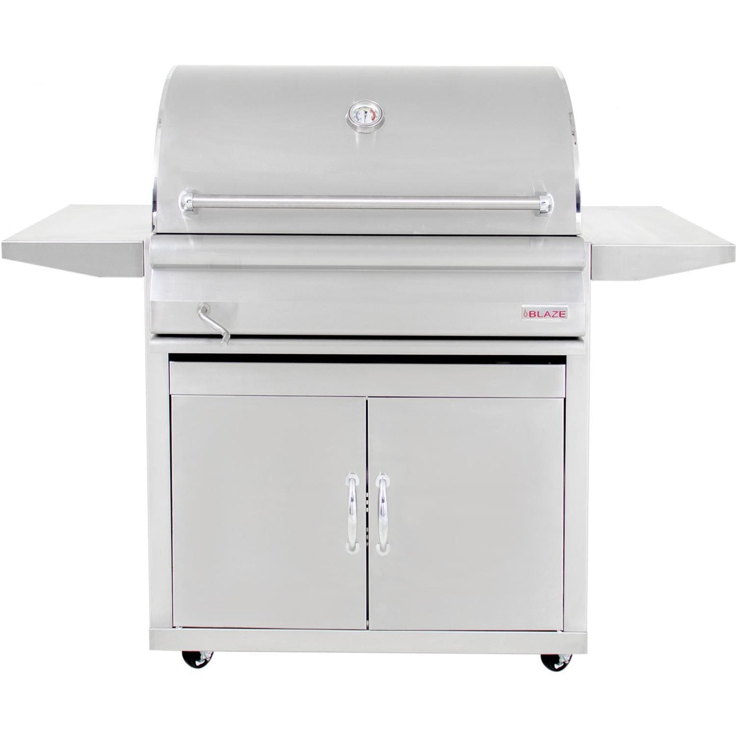 Blaze 32" Built-In Stainless Steel Charcoal Grill With Adjustable Charcoal Tray