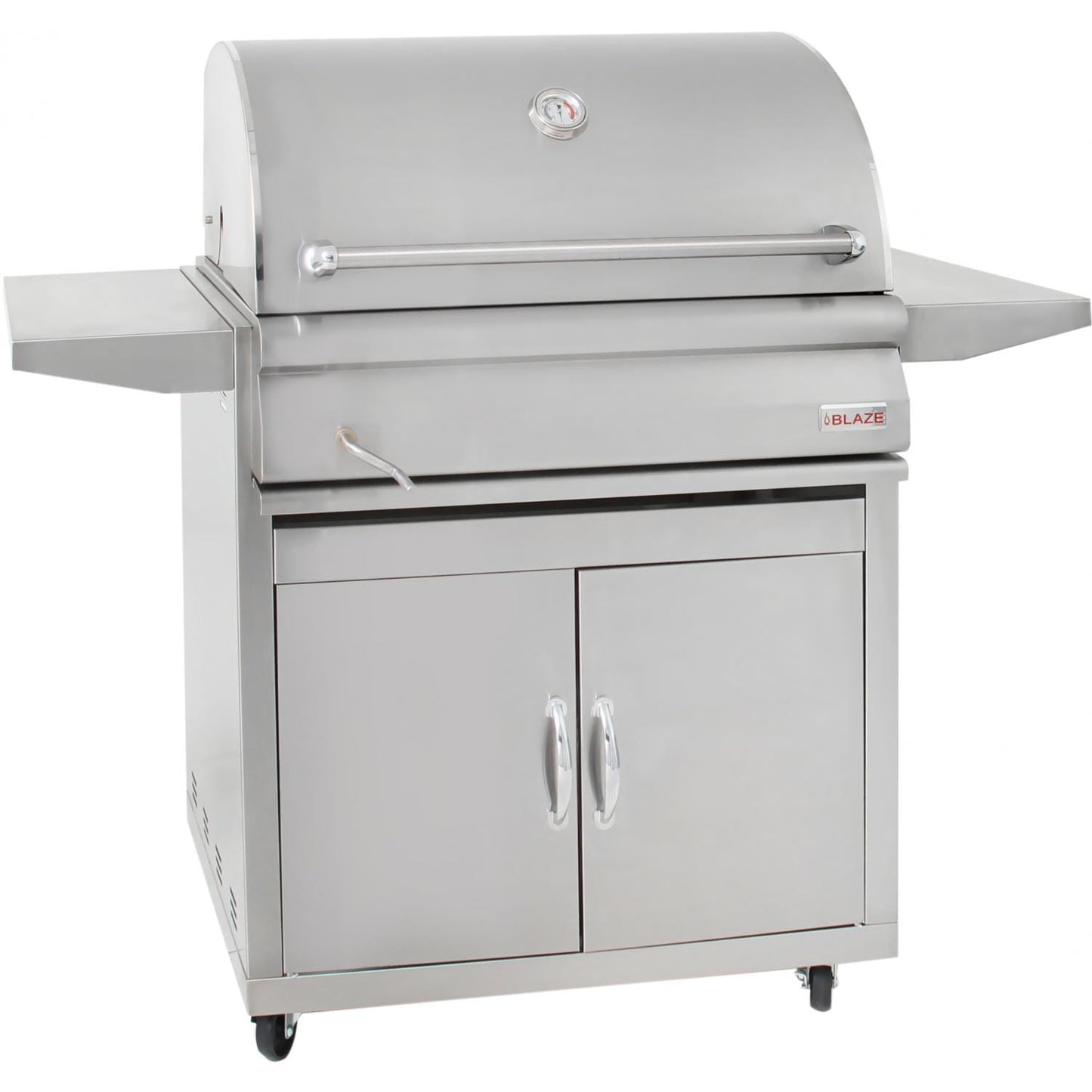 Blaze 32" Built-In Stainless Steel Charcoal Grill With Adjustable Charcoal Tray