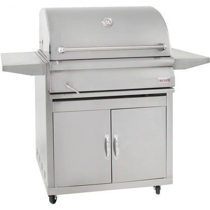 Blaze 32" Built-In Stainless Steel Charcoal Grill With Adjustable Charcoal Tray