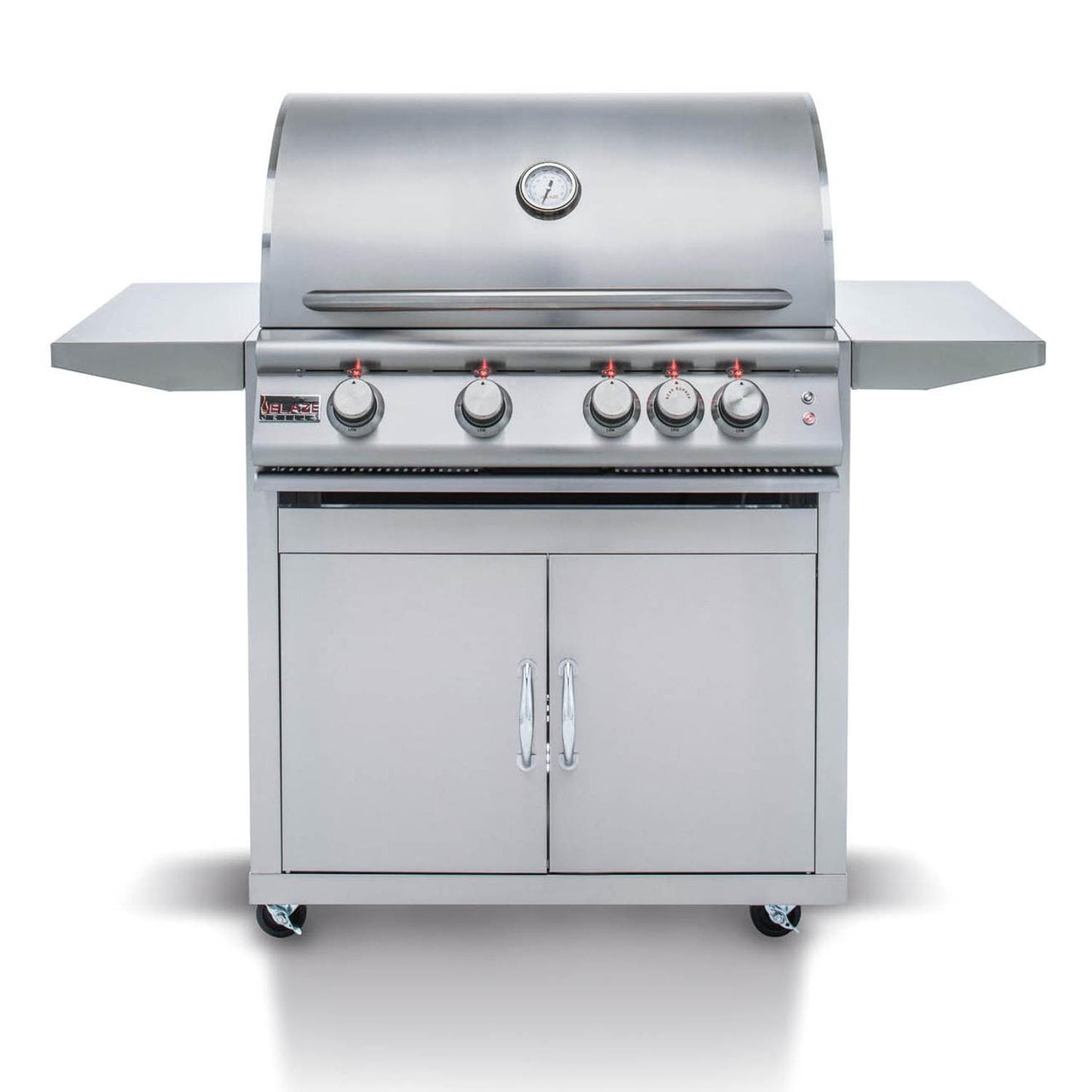Blaze Premium LTE 32" 4-Burner Freestanding Liquid Propane Gas Grill With Rear Infrared Burner & Grill Lights