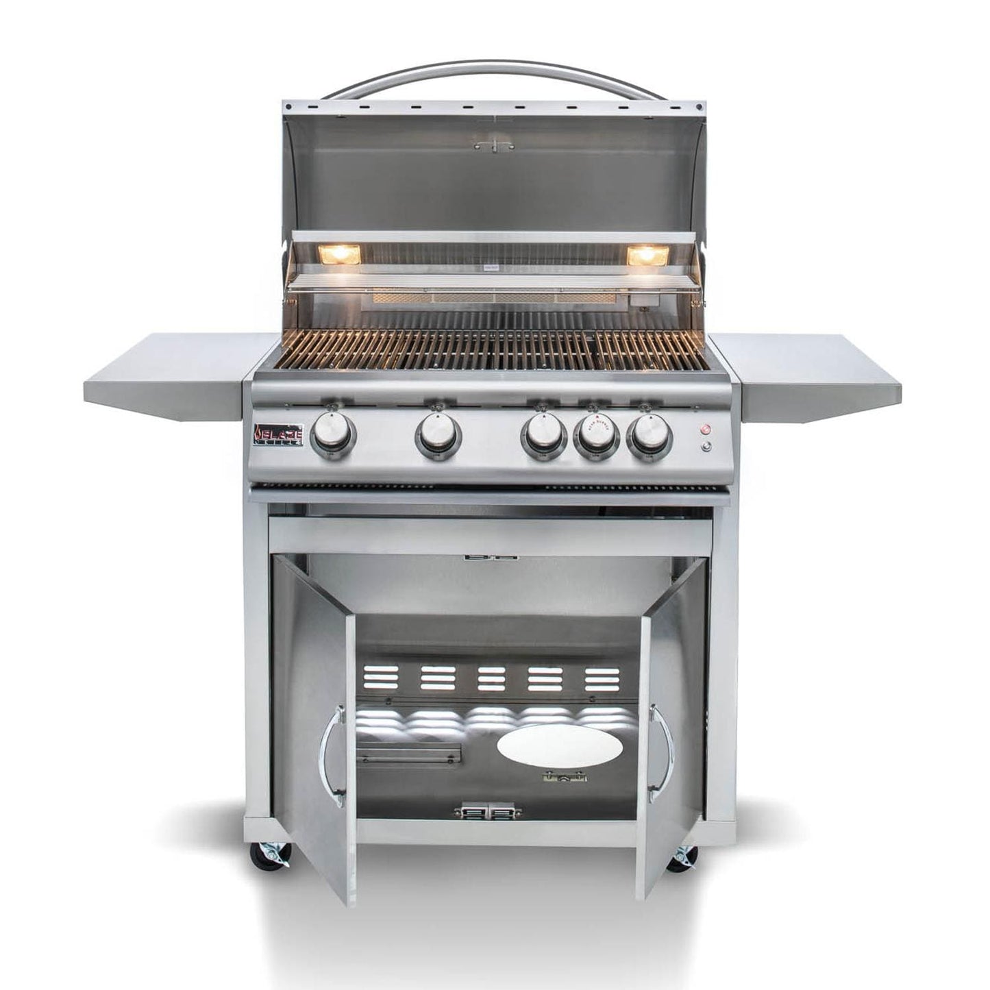 Blaze Premium LTE 32" 4-Burner Freestanding Liquid Propane Gas Grill With Rear Infrared Burner & Grill Lights