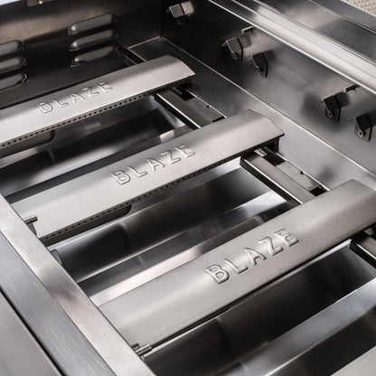 Blaze Grill Package - Premium LTE 40" 5-Burner Built-In Liquid Propane Grill, Double Side Burner and Beverage Center in Stainless Steel
