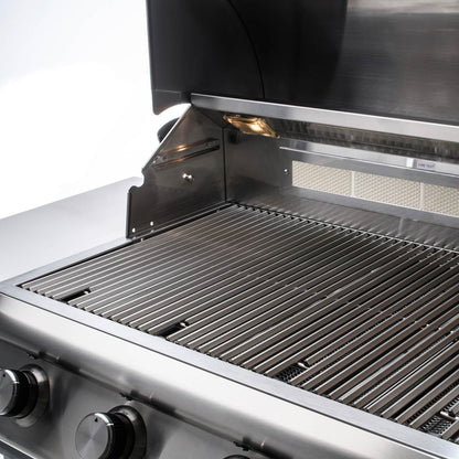 Blaze Grill Package - Premium LTE 40" 5-Burner Built-In Liquid Propane Grill, Double Side Burner and Beverage Center in Stainless Steel