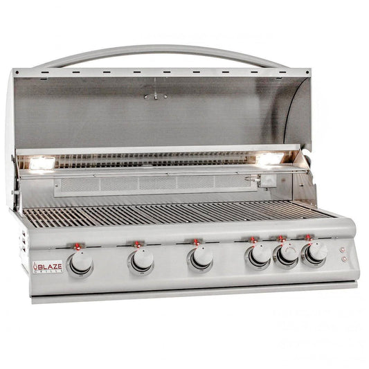 Blaze Premium LTE 40" 5-Burner Built-In Natural Gas Grill w/ Rear Infrared Burner & Grill Lights (BLZ-5LTE2-NG)