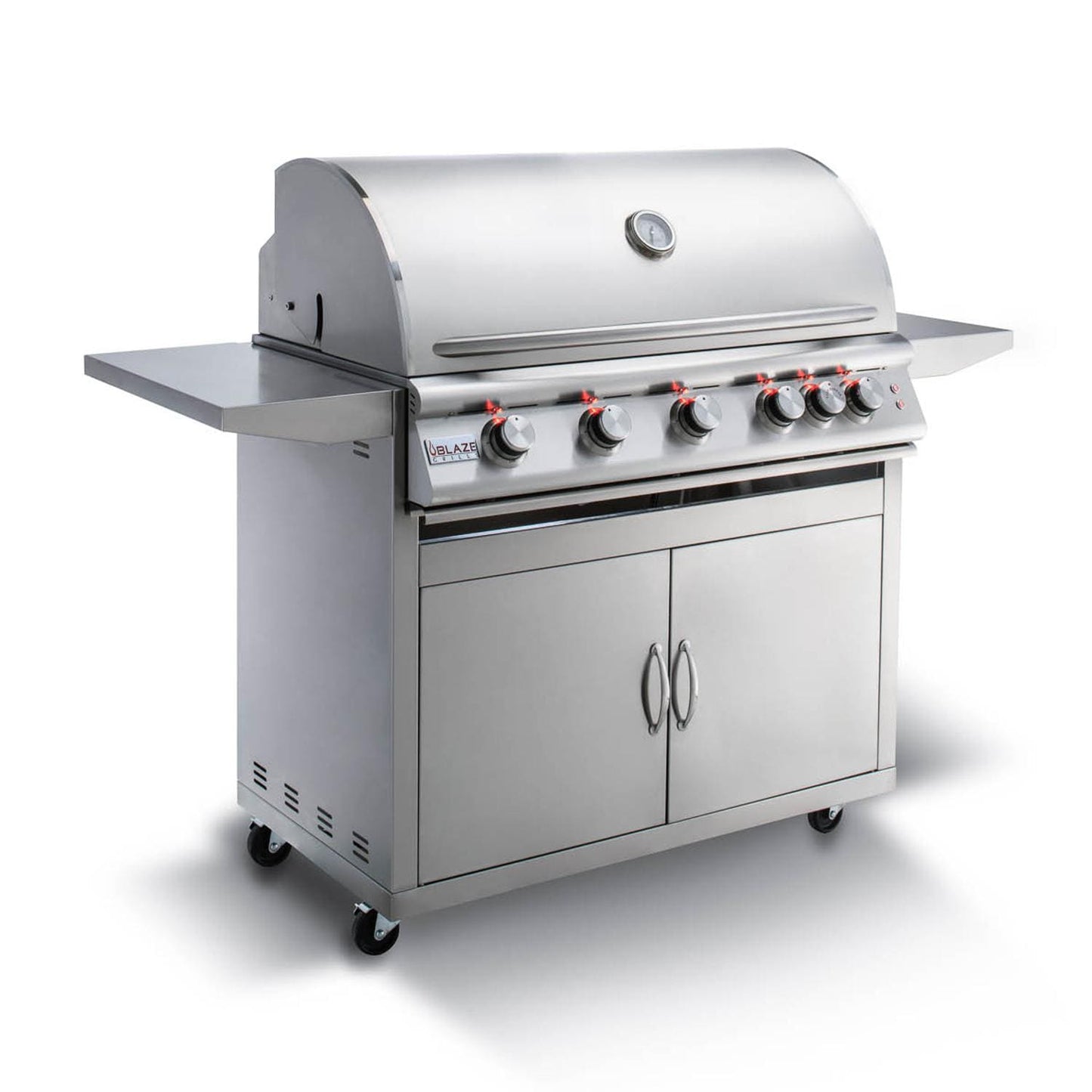 Blaze Premium LTE 40" 5-Burner Freestanding Natural Gas Grill With Rear Infrared Burner & Grill Lights