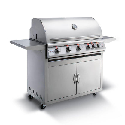 Blaze Premium LTE 40" 5-Burner Freestanding Natural Gas Grill With Rear Infrared Burner & Grill Lights