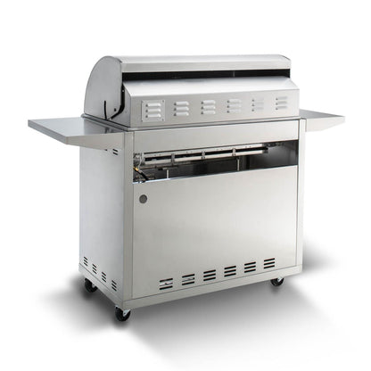 Blaze Premium LTE 40" 5-Burner Freestanding Natural Gas Grill With Rear Infrared Burner & Grill Lights