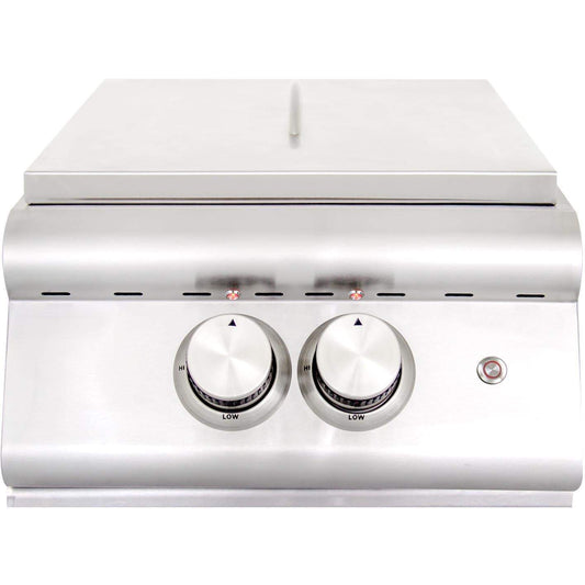 Blaze Premium LTE Built-In High Performance Power Burner W/ Wok Ring & Stainless Steel Lid (BLZ-PBLTE-LP)